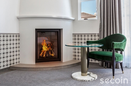 Ốp tường trang trí lò sưởi